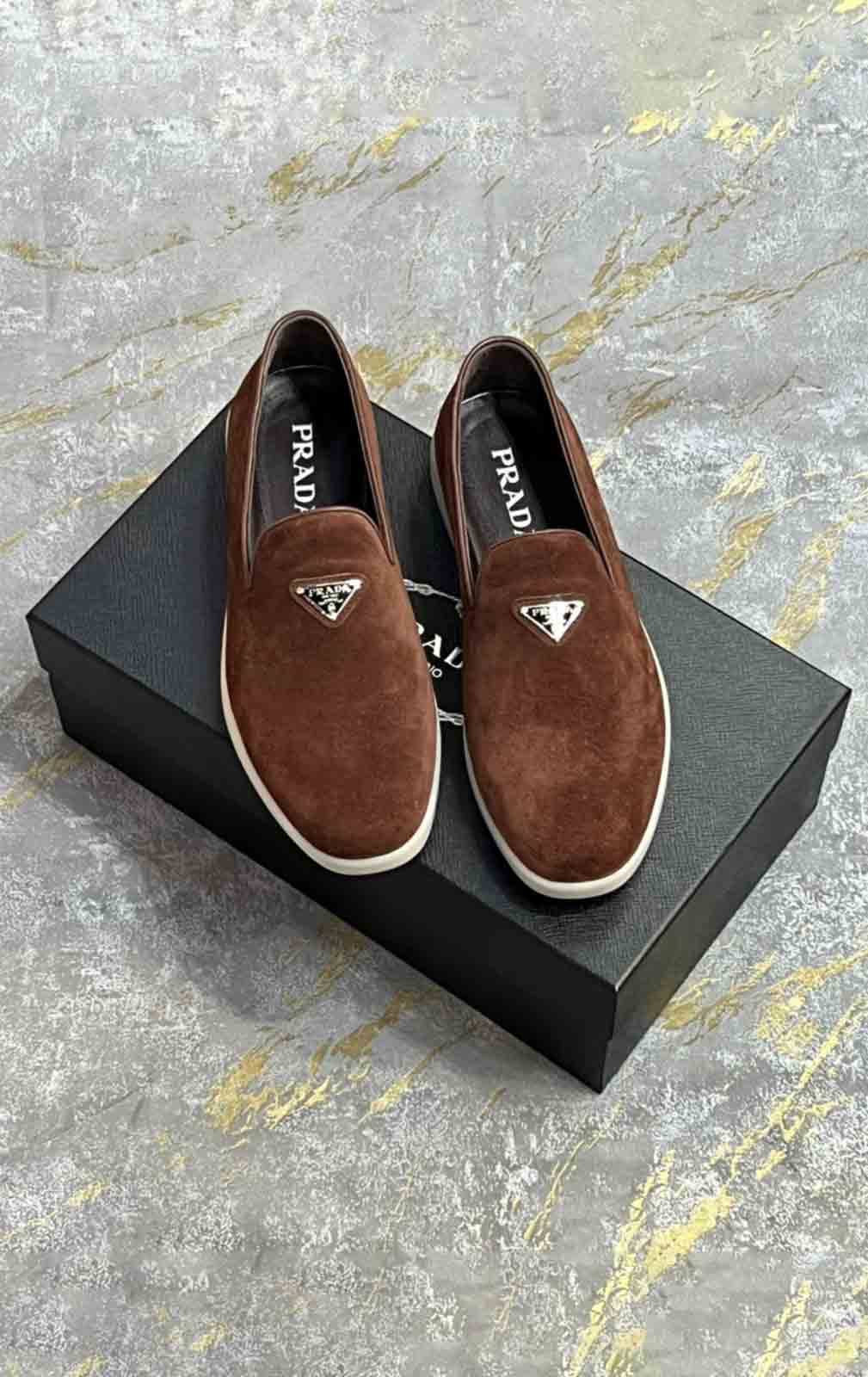 Suede Leather Loafers Prada-PD-R-57