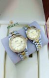 Yellow Dial Rolex Couple Watch-R-W-21